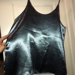 Blue/Green silk tanktop